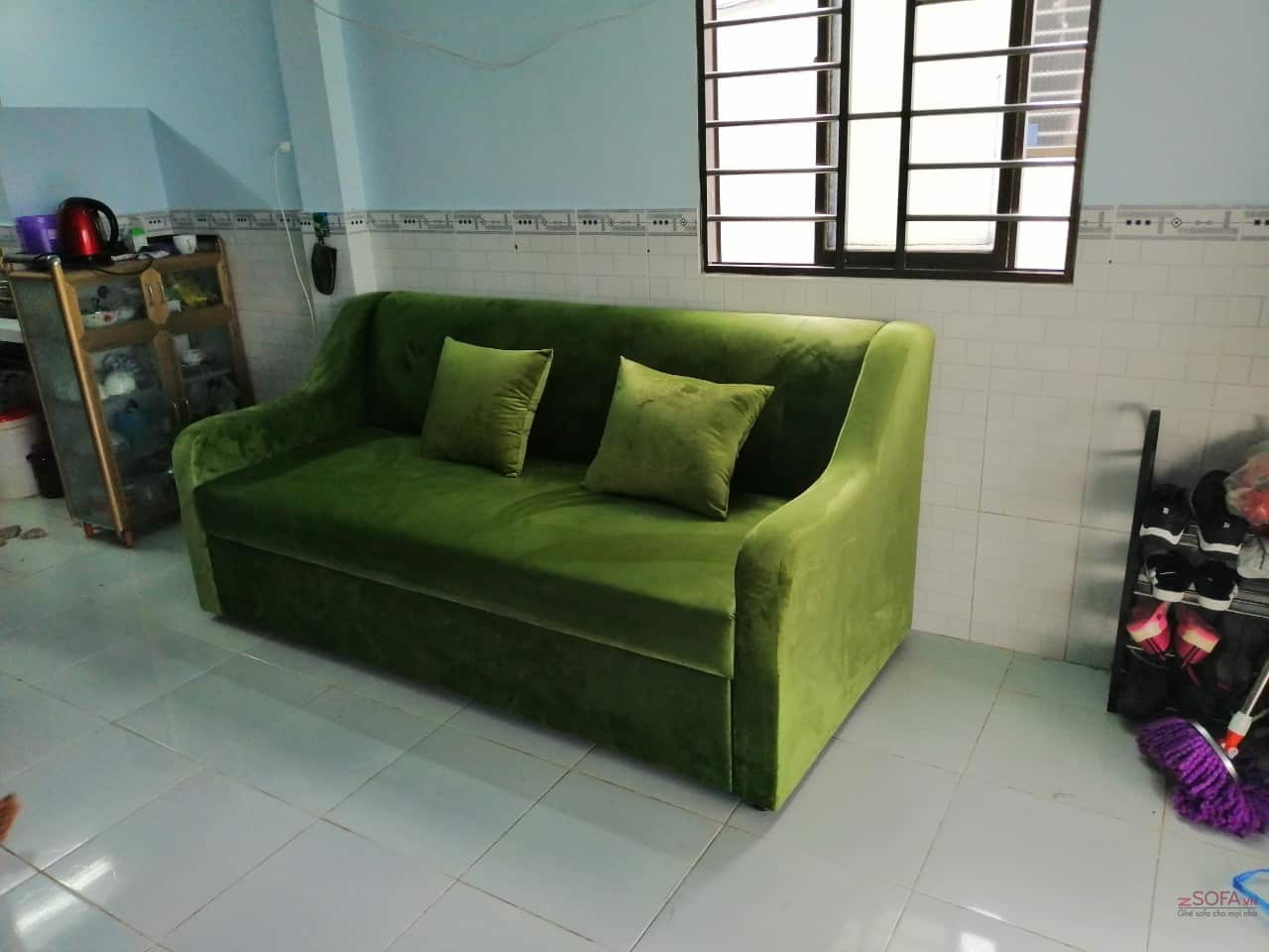 Sofa giường đa năng ZD118 màu xanh lá